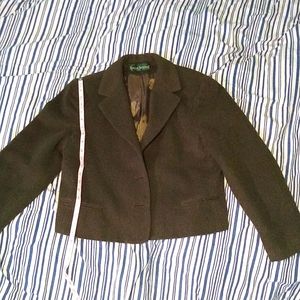 Green Cropped Blazer